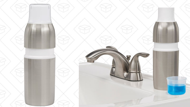 Dispensador de enjuague bucal OXO Good GripsGráfico: Shane Roberts (OXO)